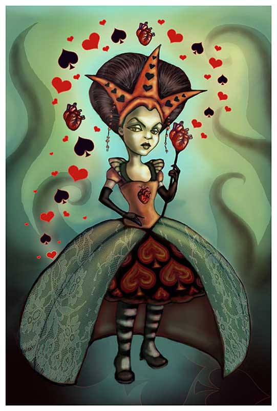 Levin Queen of Hearts – Fine Art Print Diana Levin 1