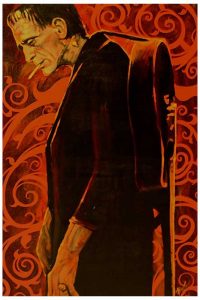 Man in Black Frankenstein Guitar Mike Bell - Fine Art Print