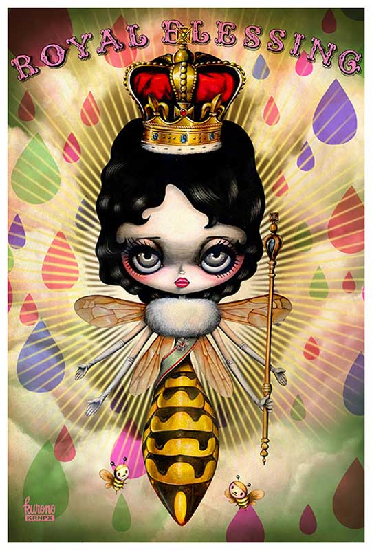 Royal Blessing Queen Bee – Fine Art Print Kurono 1