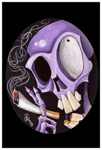 Smoking Skull - Fine Art Print