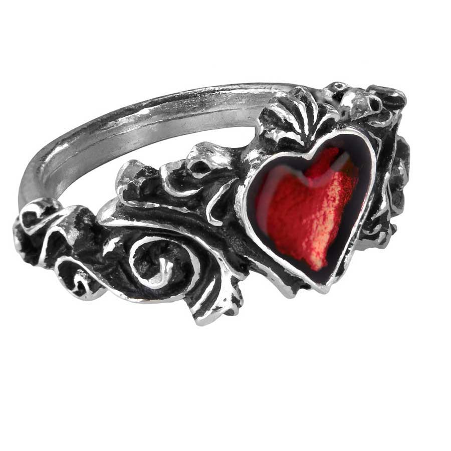 Stå op i stedet kapacitet nødsituation Romantic Betrothal Ring Red Heart Alchemy Gothic R134 – Black Orchid Couture