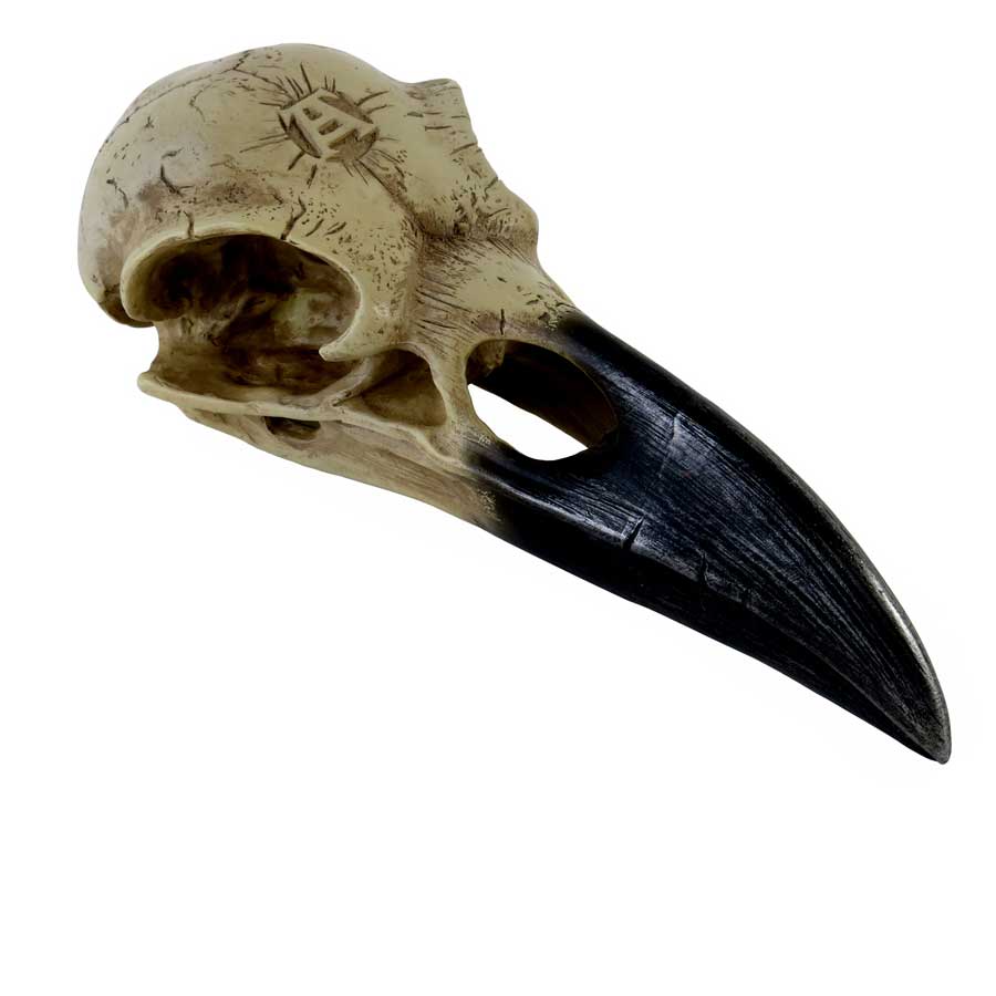 Corvus Raven Skull Gothic Mystic Figur Kunstharz Krone Ornament